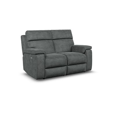 Selby 2 Seater Power Recliner Sofa with Power Headrest in Miller Grey Fabric