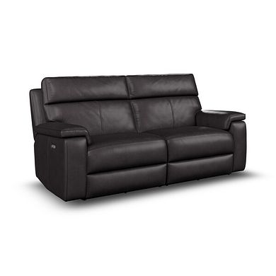 Selby 3 Seater Power Recliner Sofa in Virgo Black Leather