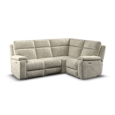 Selby Group 2 Electric Recliner - Left Hand in Plush Beige Fabric