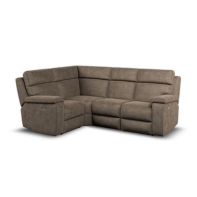 Selby Group 2 Electric Recliner - Right Hand in Miller Earth Brown Fabric