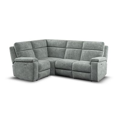 Selby Group 2 Electric Recliner - Right Hand in Plush Silver Fabric