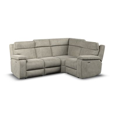 Selby Group 2 Electric Recliner with Power Headrest  Lumbar Support - Left Hand in Miller Taupe Fabric