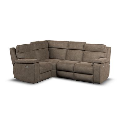 Selby Group 2 Electric Recliner with Power Headrest  Lumbar Support - Right Hand in Miller Earth Brown Fabric