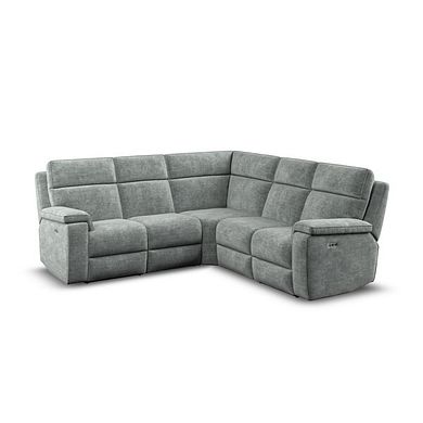 Selby Group 3 Electric Recliner in Plush Silver Fabric