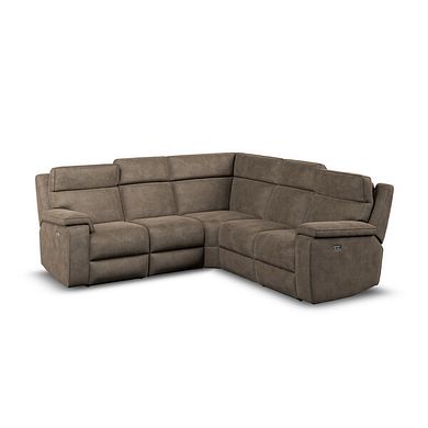 Selby Group 3 Electric Recliner with Power Headrest  Lumbar Support in Miller Earth Brown Fabric