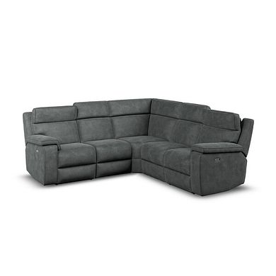Selby Group 3 Electric Recliner with Power Headrest  Lumbar Support in Miller Grey Fabric
