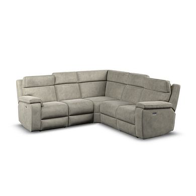 Selby Group 3 Electric Recliner with Power Headrest  Lumbar Support in Miller Taupe Fabric