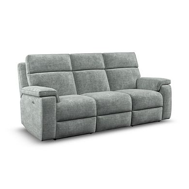 Selby Group 9 Electric Recliner in Plush Silver Fabric
