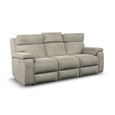 Selby Group 9 Electric Recliner with Power Headrest  Lumbar Support in Miller Taupe Fabric