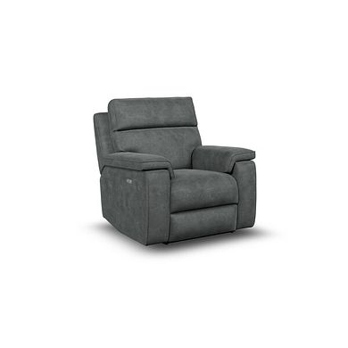 Selby Power Recliner Armchair in Miller Grey Fabric