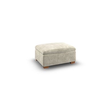 Selby Storage Footstool in Plush Beige Fabric