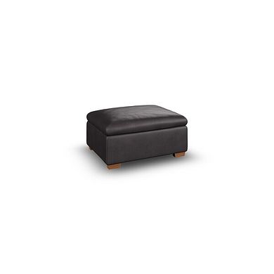 Selby Storage Footstoolin Virgo Black Leather