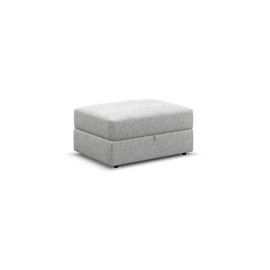 Malvern Storage Footstool in Silver fabric