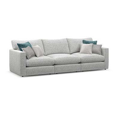 Malvern 3 Seater Modular Sofa in Silver fabric - Group 9