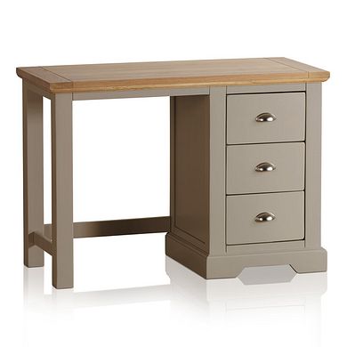 St Ives Natural Oak and Light Grey Painted Dressing Table