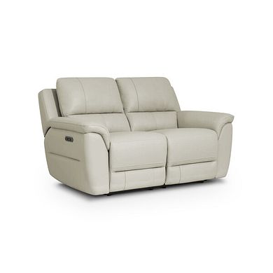 Theo 2 Seater Power Recliner Sofa in Bone China Leather