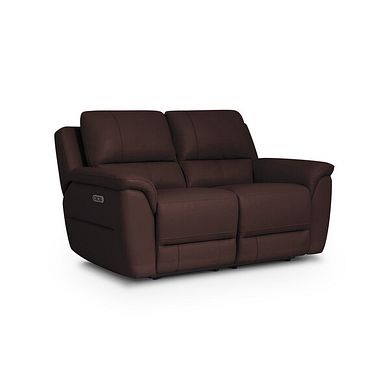 Theo 2 Seater Power Recliner Sofa in Chestnut Leather