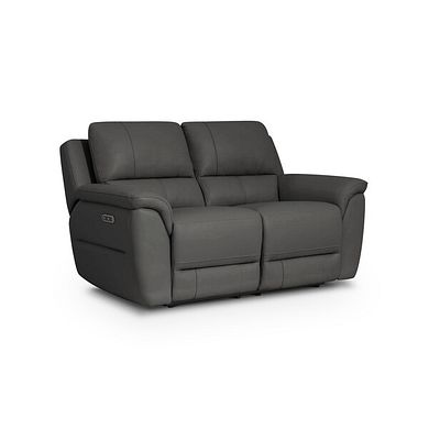 Theo 2 Seater Power Recliner Sofa in Elephant Grey Leather