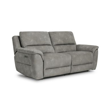 Theo 3 Seater Power Recliner Sofa in Dexter Stone Fabric