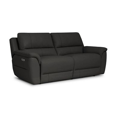 Theo 3 Seater Power Recliner Sofa in Storm Leather