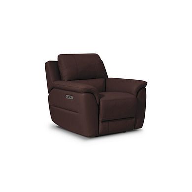Theo Power Recliner Armchair in Chestnut Leather
