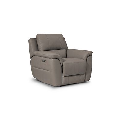 Theo Power Recliner Armchair in Oyster Leather