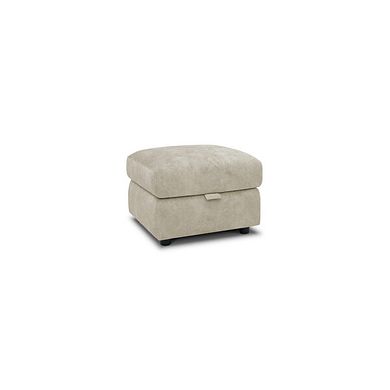 Theo Storage Footstool in Marble Cream Fabric