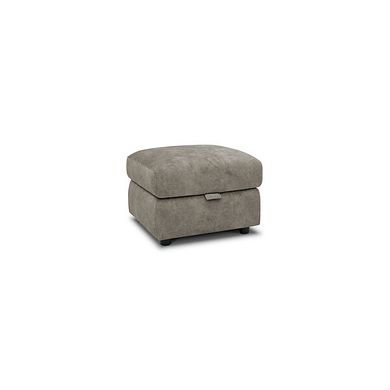 Theo Storage Footstool in Marble Mink Fabric
