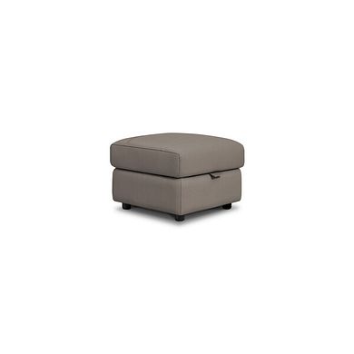 Theo Storage Footstool in Oyster Leather