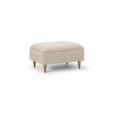Thornley Storage Footstool in Ivory Fabric