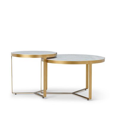 Tuscany Marble Top Coffee Table Nest