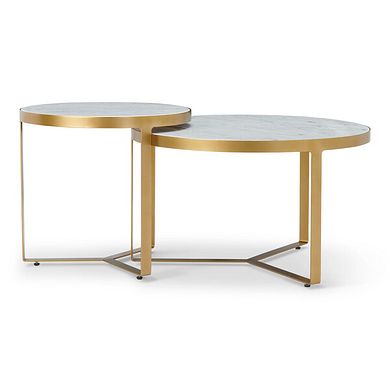 Tuscany Marble Top Coffee Table Nest