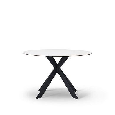 Venice 4ft White Ceramic Round Dining Table