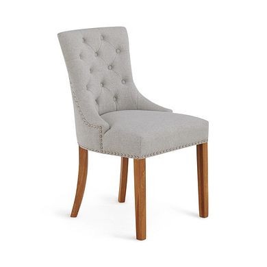 Vivien Button Back Chair in Cream Fabric