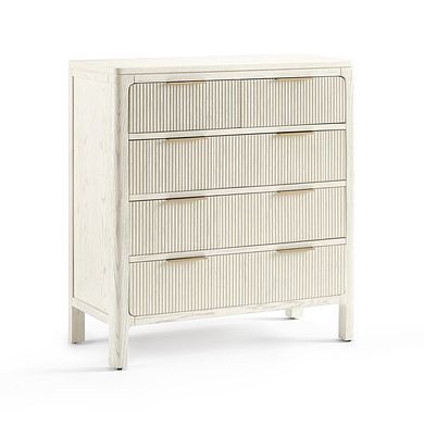 Wren White Painted Solid Oak 2+3 Chest of Drawers