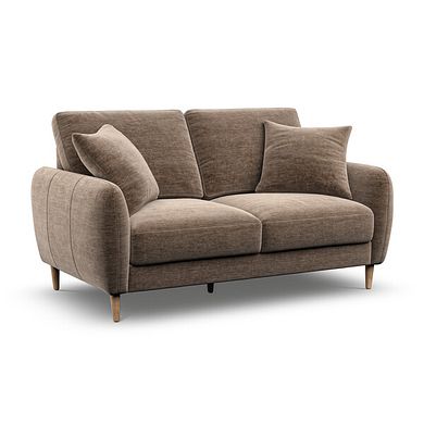 Zara 2 Seater Sofa in Canna Cocoa Fabric