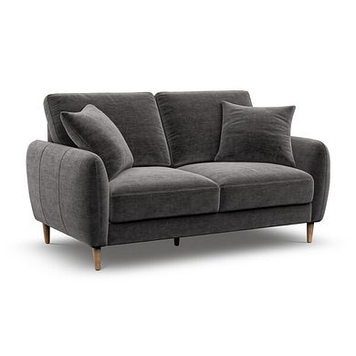 Zara 2 Seater Sofa in Canna Dark Grey Fabric