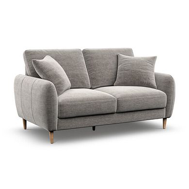 Zara 2 Seater Sofa in Canna Grey Fabric