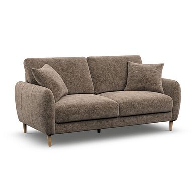 Zara 3 Seater Sofa in Arlan Smokestone Fabric