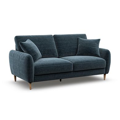 Zara 3 Seater Sofa in Steel Blue Fabric