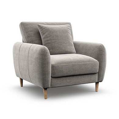 Zara Armchair in Canna Grey Fabric
