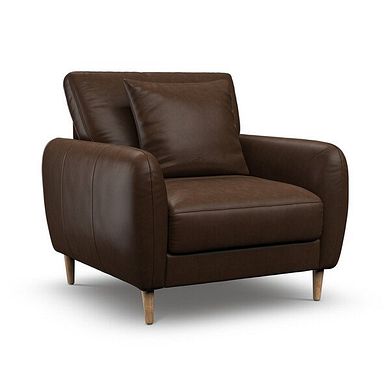 Zara Armchair in Dark Brown Leather