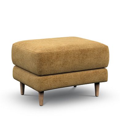 Zara Footstool in Arlan Honeycomb Fabric