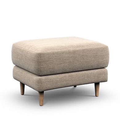 Zara Footstool in Canna Sand Fabric