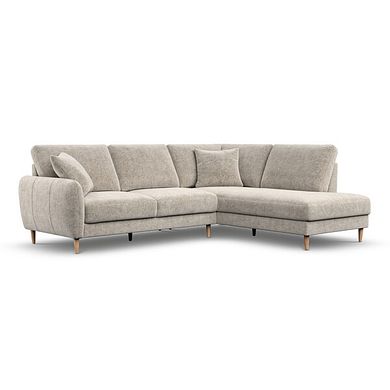 Zara Left Hand Corner Chaise Sofa in Arlan Noble Fabric