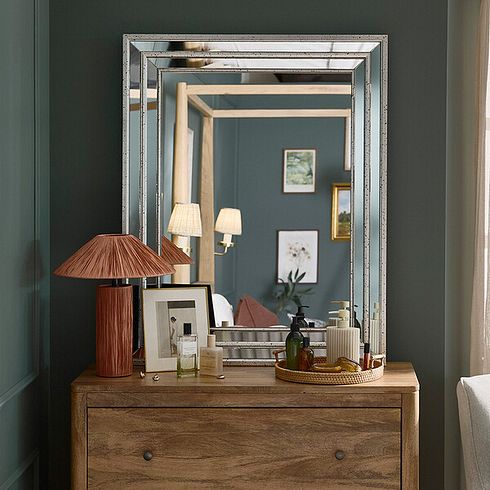 Grace Wall Mirror - Antiqued Silver