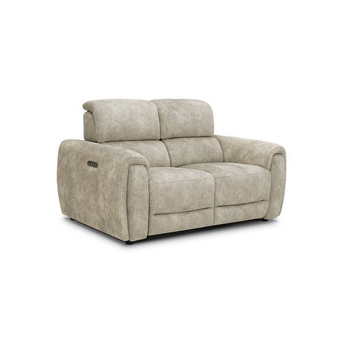 Arabella 2 Seater Power Recliner Sofa in Marble Cream Fabric