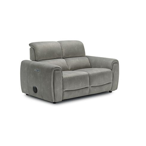 Arabella 2 Seater Power Recliner Sofa with Power Headrest and Speakers in Dexter Stone Fabric