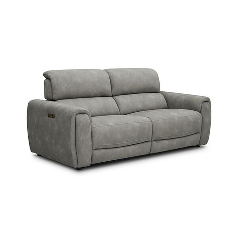 Arabella 3 Seater Power Recliner Sofa in Dexter Stone Fabric