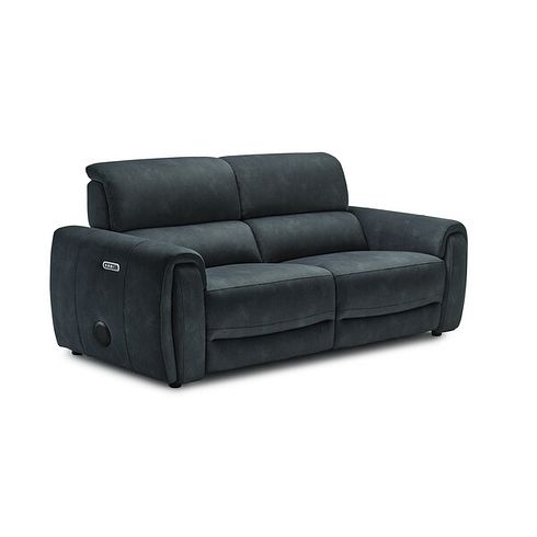 Arabella 3 Seater Power Recliner Sofa with Power Headrest and Speakers in Dexter Shadow Fabric